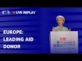 Europe is proud to be the leading aid donor globally