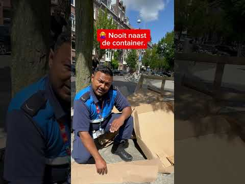 Gooi karton op de juiste manier in de papiercontainer.