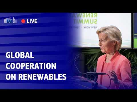 President von der Leyen delivers a speech at the Global Renewables Summit