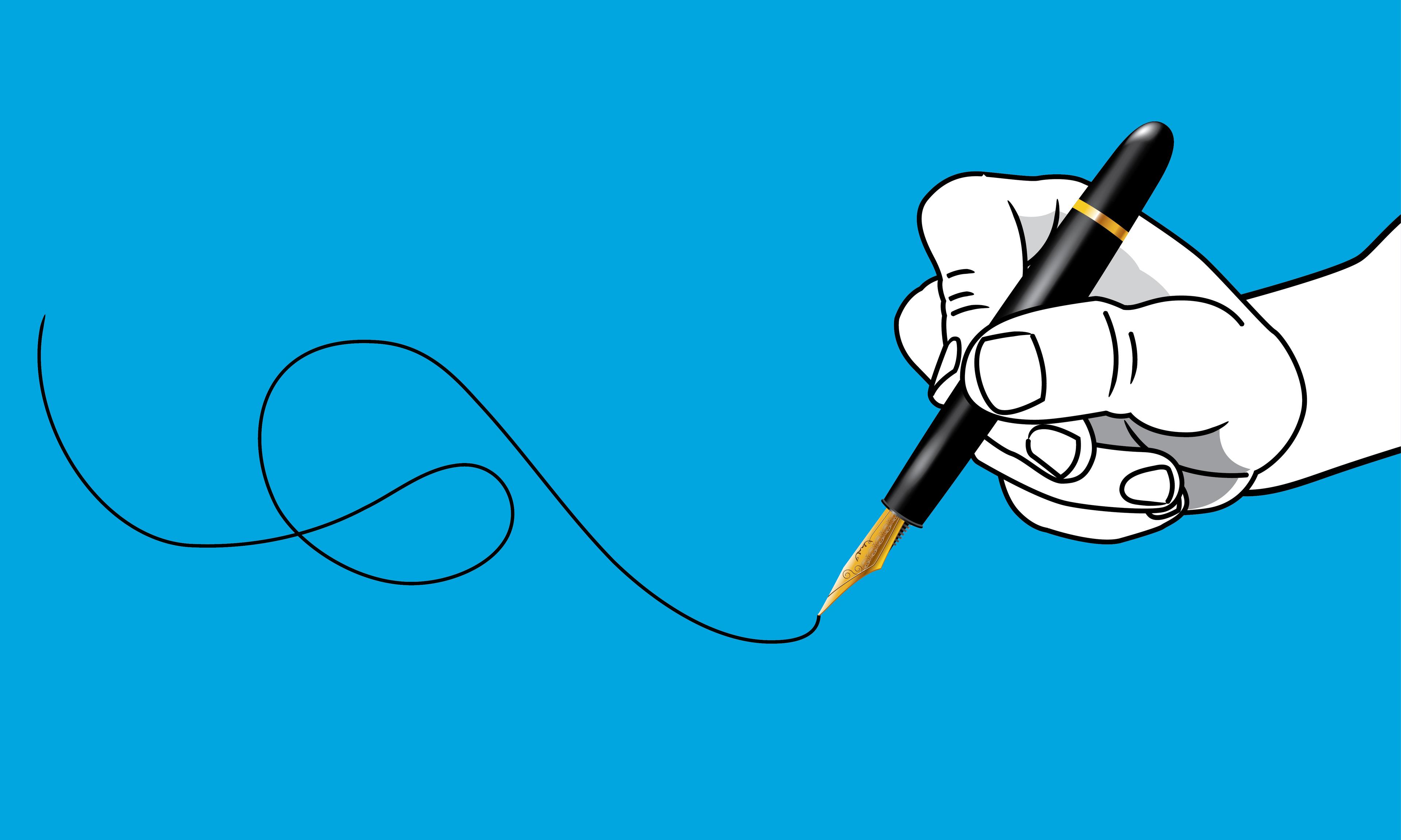 Banner pen schrijven